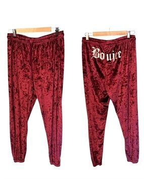 Forever 21 Pants Size Large Velour “Boujee” Drawstring